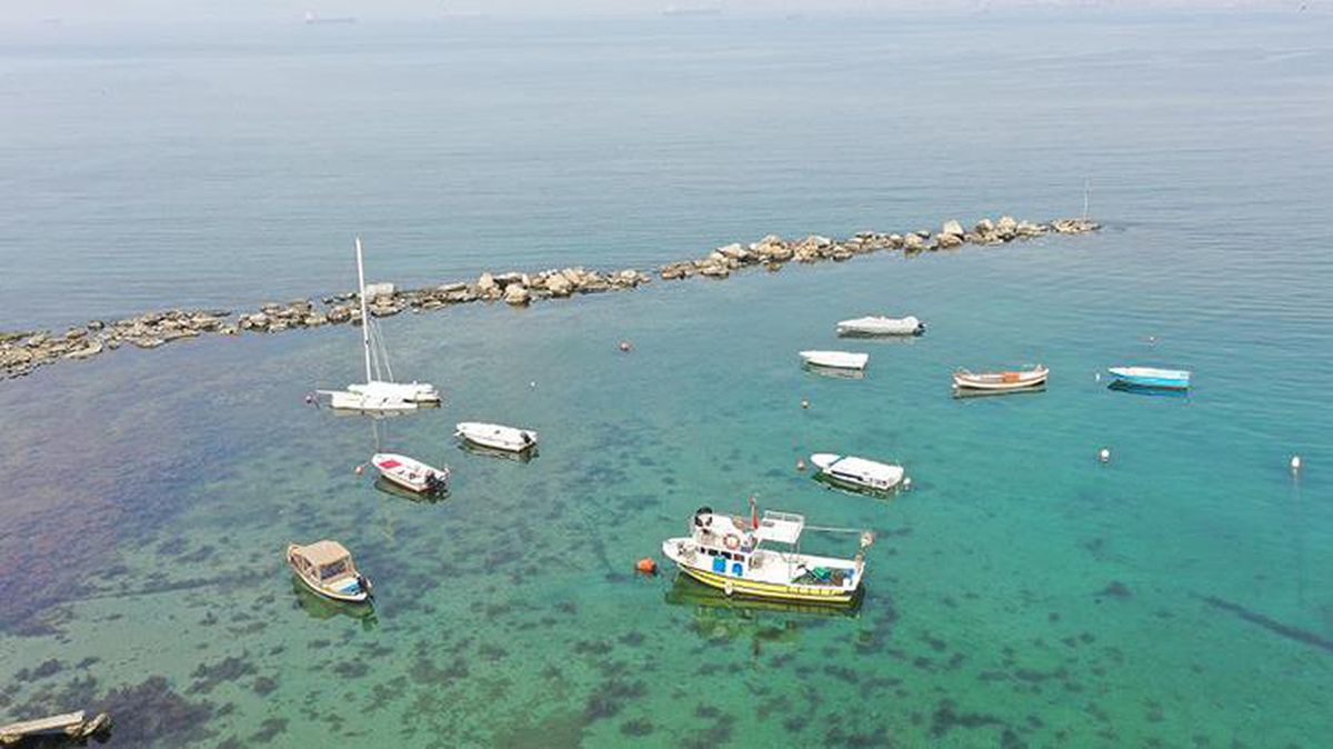 Tuzla'da 2 bin yıllık tarihi kalıntılar sular çekilince ortaya çıktı