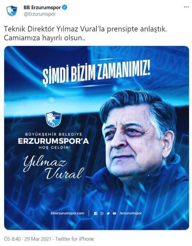 Yilmaz Vural period in BB Erzurumspor