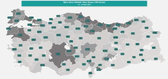 İl il risk haritası! 20-26 Mart il il koronavirüs risk haritası! Kırmızı olan iller hangileri oldu? İl il risk haritası! 20-26 Mart il il koronavirüs risk haritası! Kırmızı olan iller hangileri oldu?