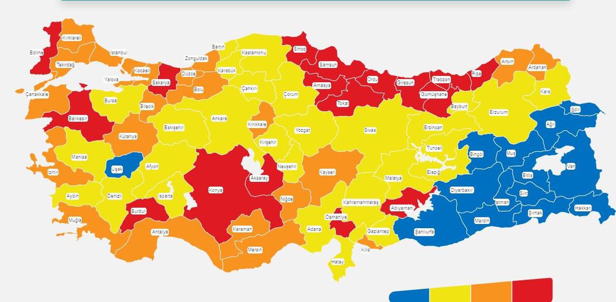 İstanbul kırmızı mı? İstanbul risk haritası turuncu mu?