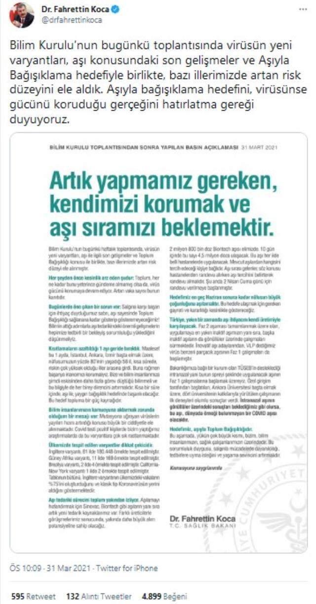 Bakan Koca: Burun spreyi aşımız, dünyada örneği olmayan Kovid aşısı olacak Bakan Koca: Burun spreyi aşımız, dünyada örneği olmayan Kovid aşısı olacak