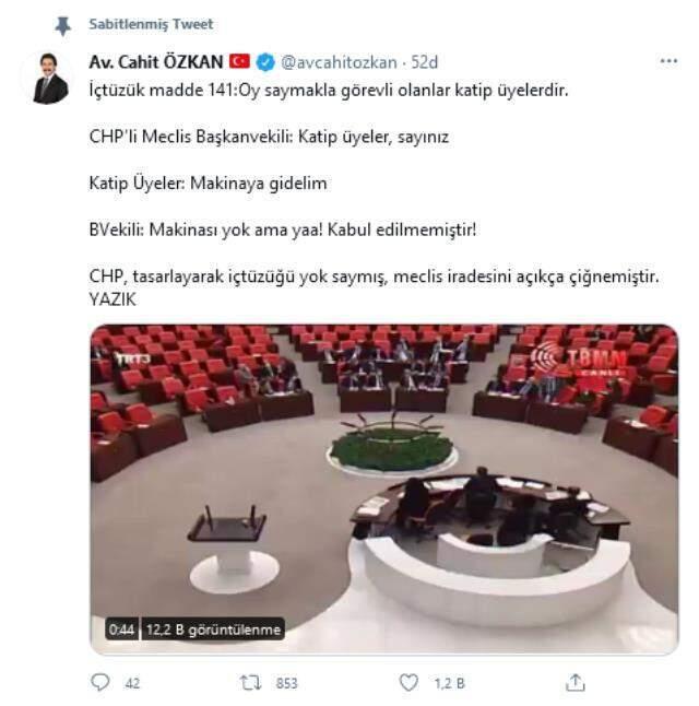Güvenlik Soruşturması teklifi muhalefetin oylarıyla reddedildi Güvenlik Soruşturması teklifi muhalefetin oylarıyla reddedildi