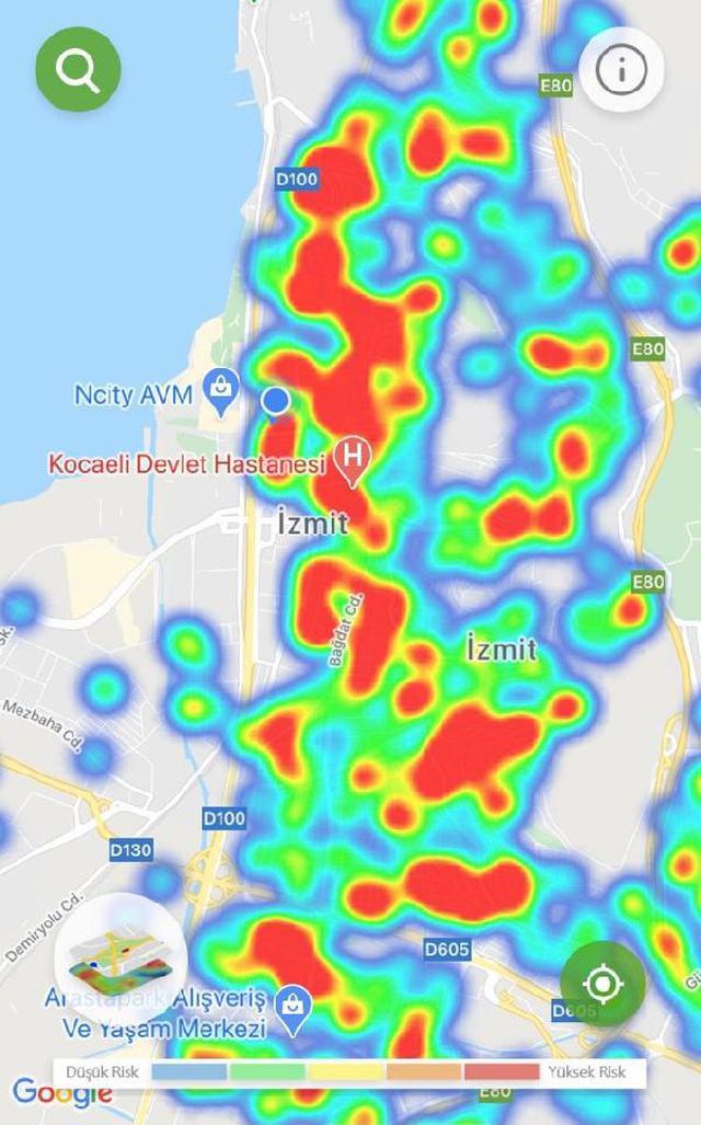 kocaeli deki vaka artisi hes haritasina da ya 13 14033264 o