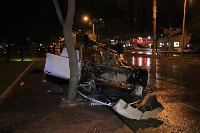 Adana'da otomobil ağaçlara çarpıp takla attı: 4 yaralı Adana'da otomobil ağaçlara çarpıp takla attı: 4 yaralı