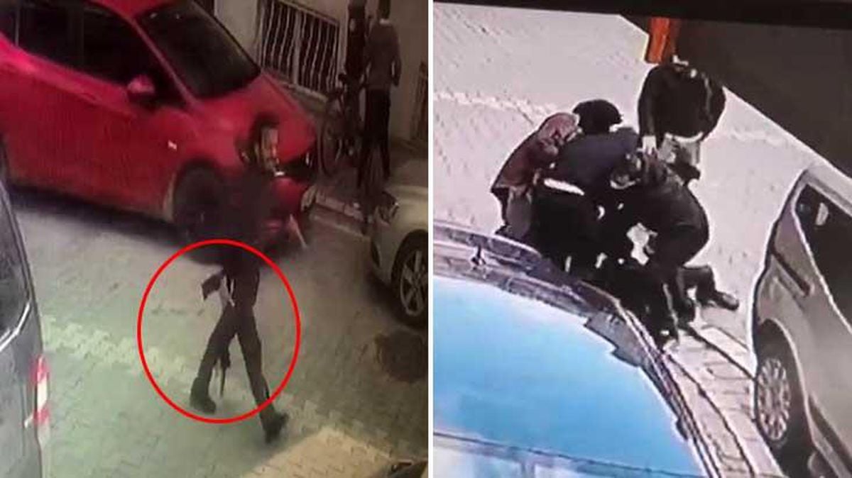 Pompalı tüfekli kavgayı terlikle ayıran kadın, görenleri şaşkına çevirdi