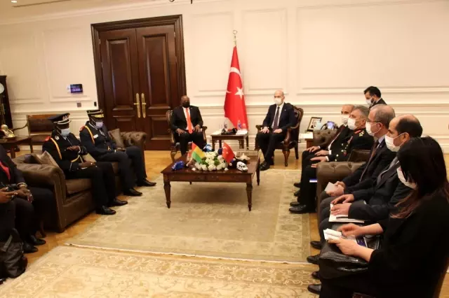 Bakan Soylu, Gine Bissaulu mevkidaşı Cande'yi kabul etti Bakan Soylu, Gine Bissaulu mevkidaşı Cande'yi kabul etti