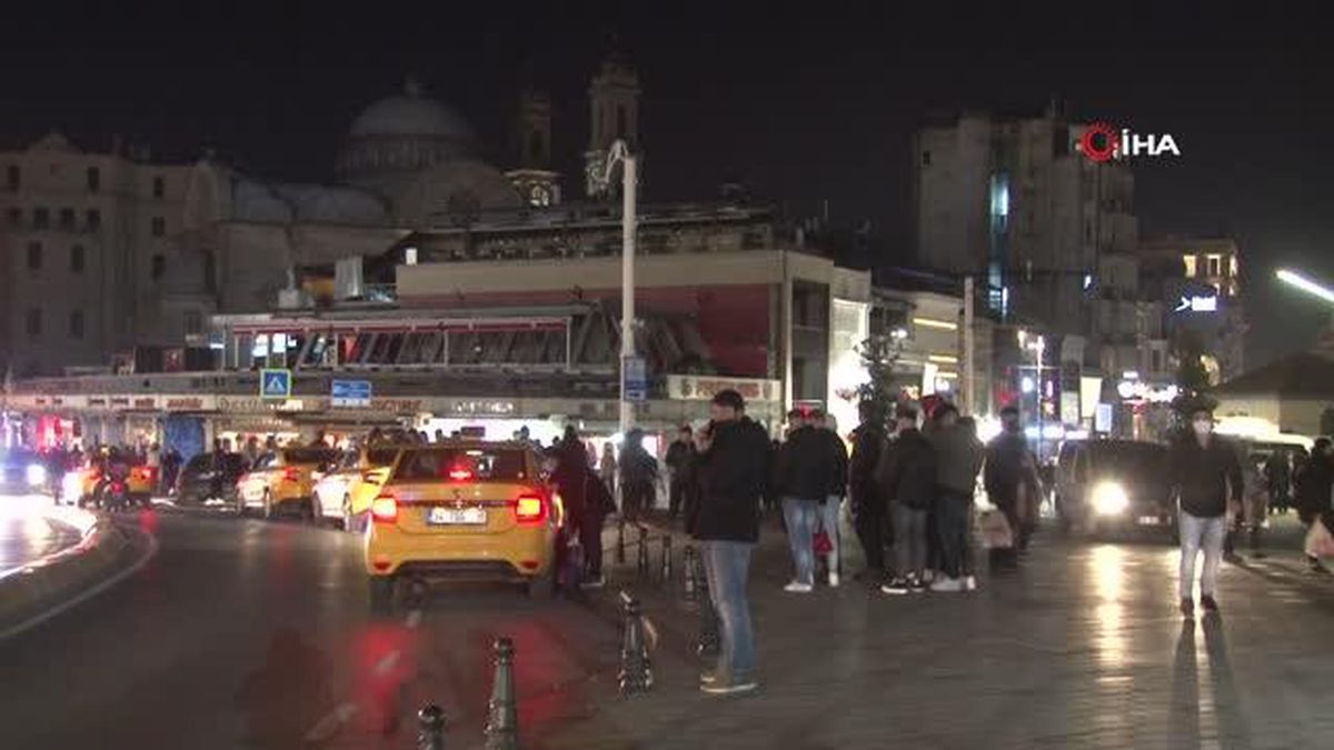 Taksim'de manzara kısıtlama sonrası da değişmedi