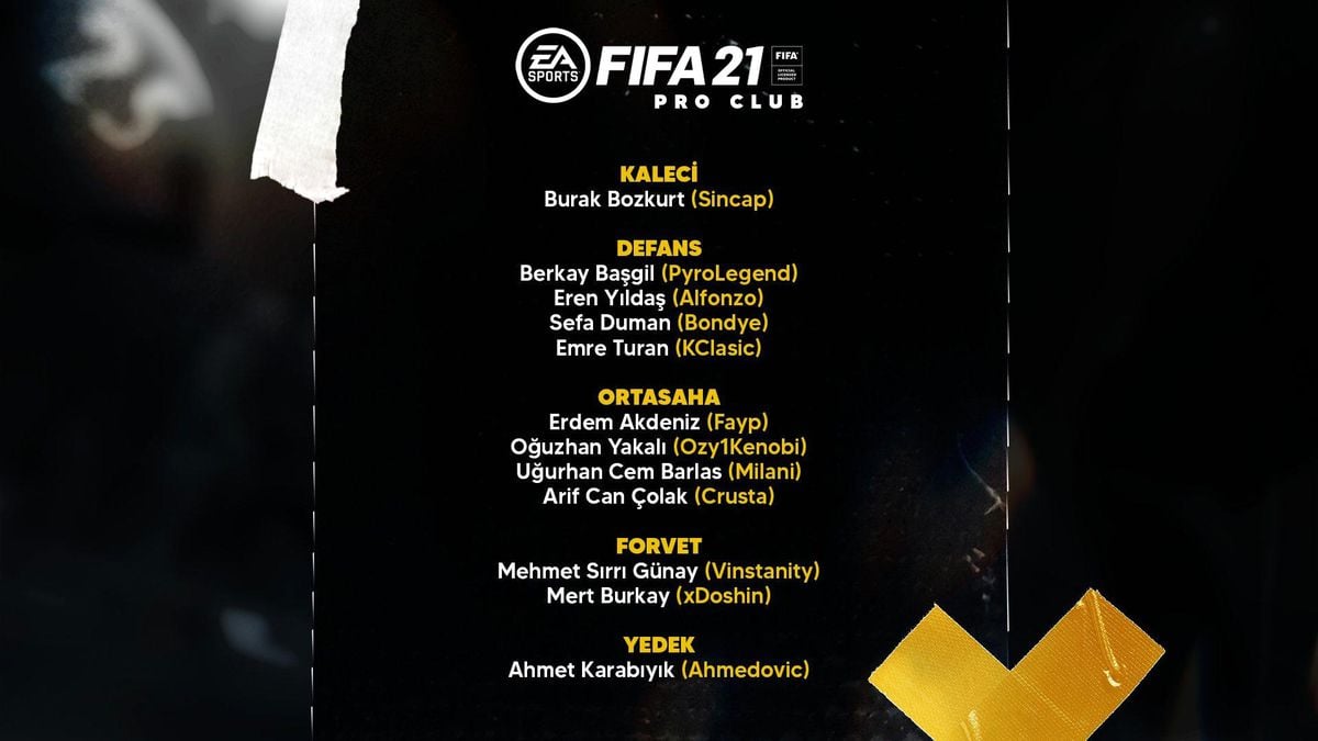 836 Pizza Locale FIFA21 Pro Clubs kadrosunu açıkladı