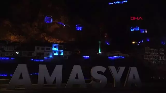 AMASYA Şehzadeler şehri Amasya'da otizme 'mavi' farkındalık AMASYA Şehzadeler şehri Amasya'da otizme 'mavi' farkındalık
