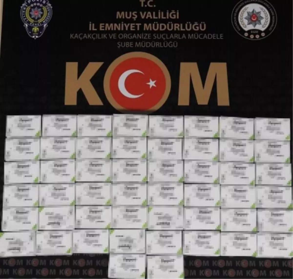 Muş'ta, 50 kutu botoks serumu ele geçirildi