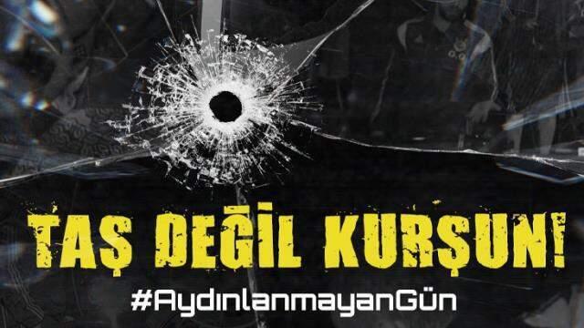 An armed attack on his bus in 2015 Another post from Fenerbahçe: 'Not stone, but bullet!'