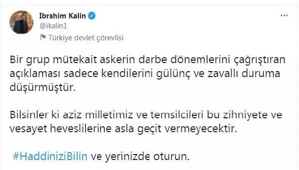 Emekli amirallerin bildirisi tepki topladı, soruşturma başlatıldı - Yeniden Emekli amirallerin bildirisi tepki topladı, soruşturma başlatıldı - Yeniden
