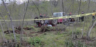 Son dakika... Fındık bahçesinde devrilen traktörün sürücüsü öldü