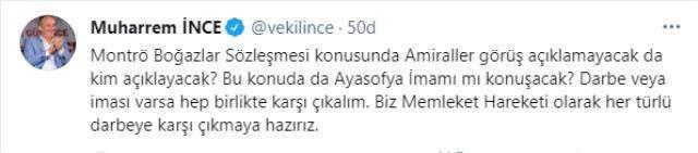 Muharrem İnce'den bildiri açıklaması: Bu konuda da Ayasofya İmamı mı konuşacak? Muharrem İnce'den bildiri açıklaması: Bu konuda da Ayasofya İmamı mı konuşacak?