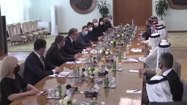 Son dakika haberi! Sırbistan Cumhurbaşkanı Aleksandar Vucic, Bahreyn heyetini kabul etti