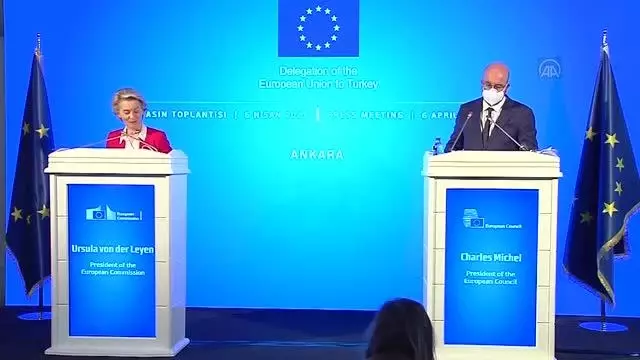 AB Komisyonu Başkanı Leyen, AB Konseyi Başkanı Michel'le ortak basın toplantısında konuştu AB Komisyonu Başkanı Leyen, AB Konseyi Başkanı Michel'le ortak basın toplantısında konuştu