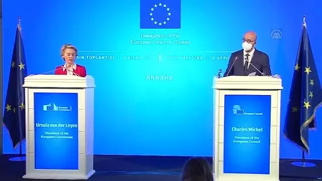 AB Komisyonu Başkanı Leyen, AB Konseyi Başkanı Michel'le ortak basın toplantısında konuştu AB Komisyonu Başkanı Leyen, AB Konseyi Başkanı Michel'le ortak basın toplantısında konuştu