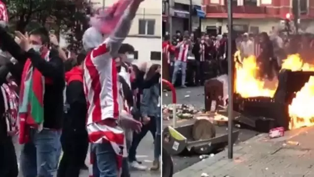 In the Basque derby, the fans set the city on fire, clashed with the police!  Here are the moments