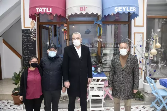 Başkan Özkan'dan esnaf ziyareti Başkan Özkan'dan esnaf ziyareti