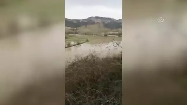 Göksu Nehri'nin taşması sonucu tarım arazileri su altında kaldı Göksu Nehri'nin taşması sonucu tarım arazileri su altında kaldı
