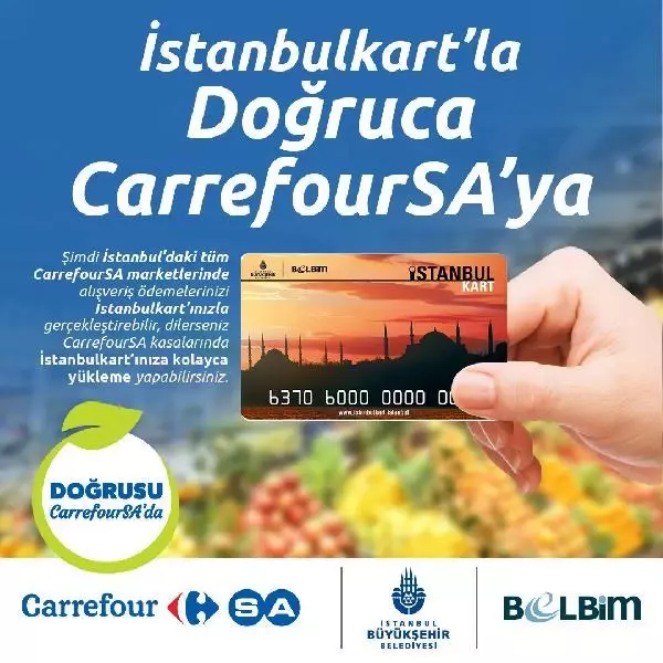 İstanbul kartlılara markette alışveriş ve yükleme yapma imkanı İstanbul kartlılara markette alışveriş ve yükleme yapma imkanı