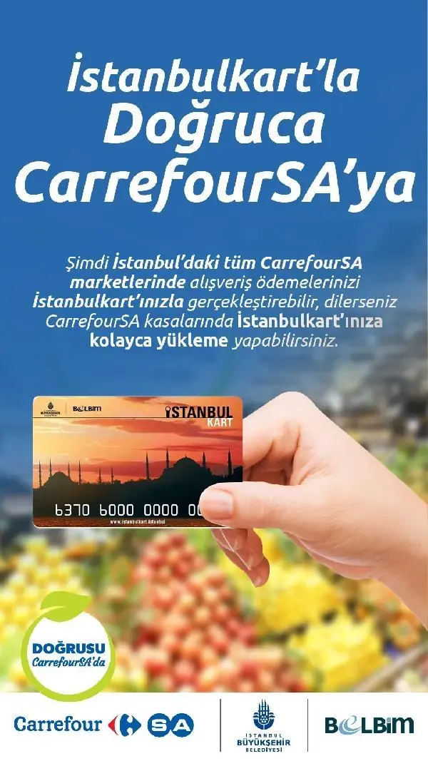 İstanbul kartlılara markette alışveriş ve yükleme yapma imkanı İstanbul kartlılara markette alışveriş ve yükleme yapma imkanı