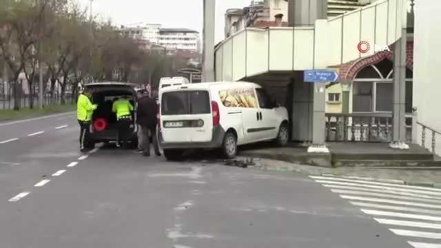 Kuralları ihlal etti, üst geçidin altına girerek durabildi Kuralları ihlal etti, üst geçidin altına girerek durabildi