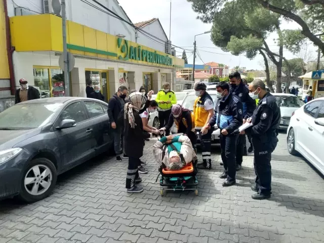 Pazardan dönen yaşlı kadına araba çarptı Pazardan dönen yaşlı kadına araba çarptı