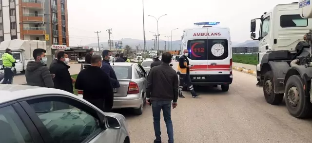 Zincirleme kazada 1 kişi yaralandı Zincirleme kazada 1 kişi yaralandı