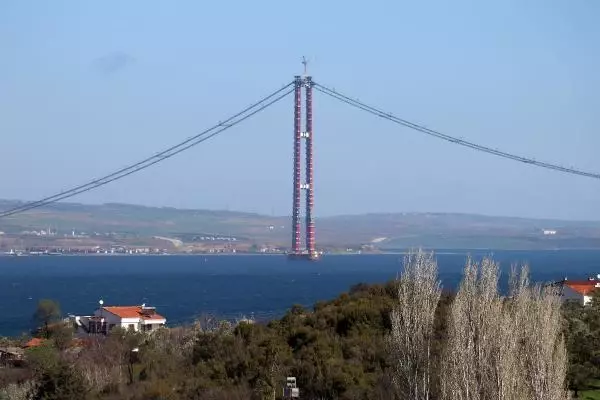1915 ÇANAKKALE KÖPRÜSÜ ANA KABLOLARININ 92'NCİSİ ÇEKİLDİ 1915 ÇANAKKALE KÖPRÜSÜ ANA KABLOLARININ 92'NCİSİ ÇEKİLDİ