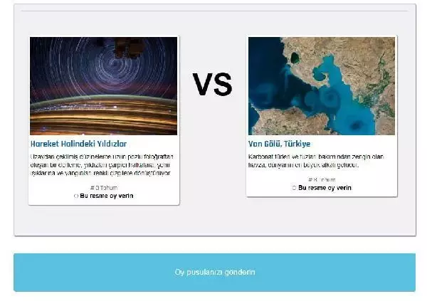 Astronotların uzaydan çektiği Van Gölü fotoğrafı finalde Astronotların uzaydan çektiği Van Gölü fotoğrafı finalde