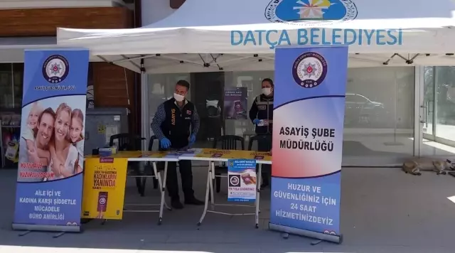 Datça Emniyeti KADES tanıtımlarını sürdürüyor Datça Emniyeti KADES tanıtımlarını sürdürüyor