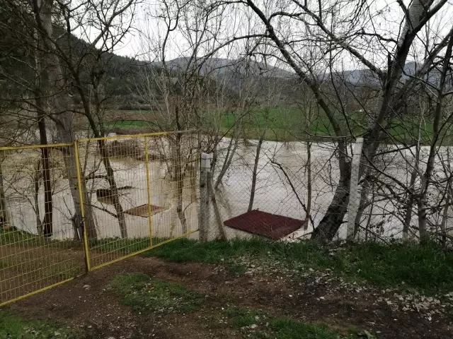 Göksu nehri taştı, tarım arazileri su altında kaldı Göksu nehri taştı, tarım arazileri su altında kaldı