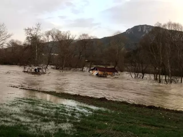 Göksu nehri taştı, tarım arazileri su altında kaldı Göksu nehri taştı, tarım arazileri su altında kaldı