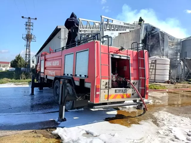 Kırklareli'de hayvan çiftliğinde yangın Kırklareli'de hayvan çiftliğinde yangın