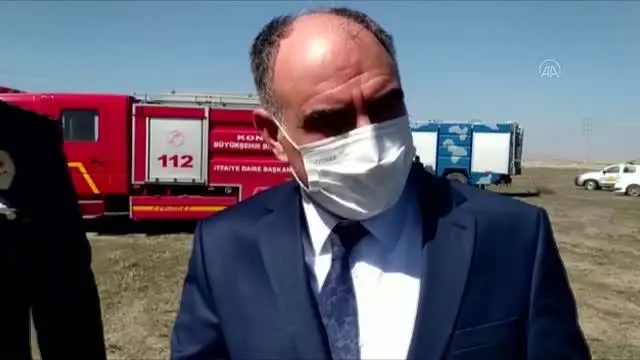 Konya Valisi Özkan - Karatay ilçesinde düşen gösteri uçağı Konya Valisi Özkan - Karatay ilçesinde düşen gösteri uçağı