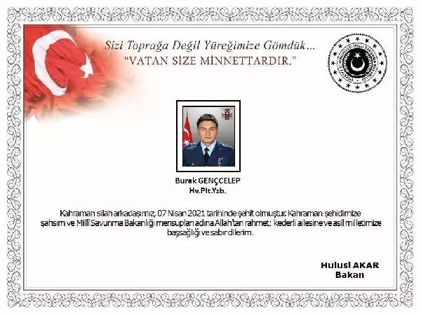 THY, Konya'da düşen uçağın şehit pilotu için başsağlığı mesajı yayımladı THY, Konya'da düşen uçağın şehit pilotu için başsağlığı mesajı yayımladı