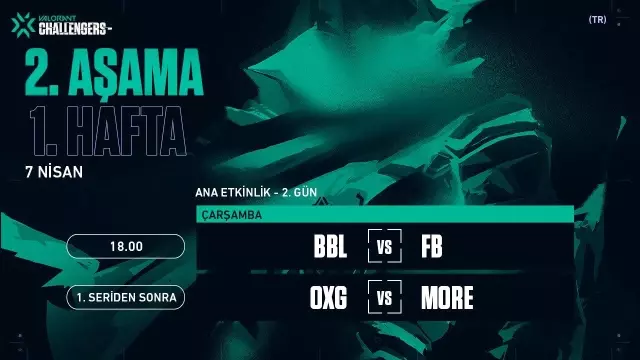 VCT Aşama 2 Challengers 1 Türkiye Çeyrek Final 2. Gün heyecanı başlıyor VCT Aşama 2 Challengers 1 Türkiye Çeyrek Final 2. Gün heyecanı başlıyor
