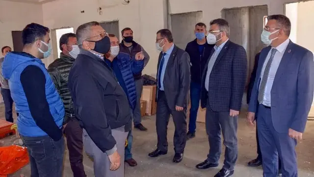 Başkan Güler sağlık merkezi inşaatını inceledi Başkan Güler sağlık merkezi inşaatını inceledi