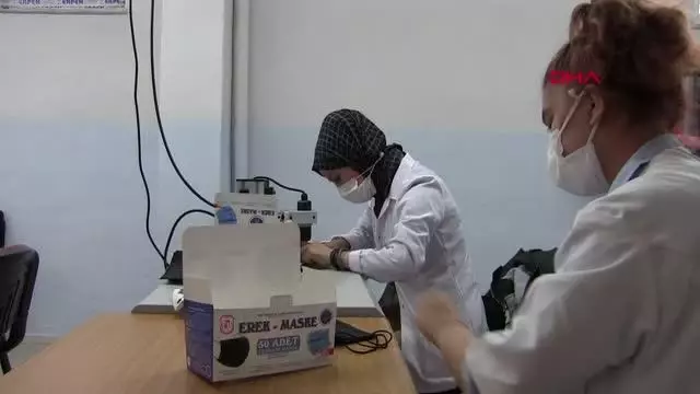 ERBAA'DA, MASKE ÜRETEN OKULA BELEDİYEDEN DESTEK ERBAA'DA, MASKE ÜRETEN OKULA BELEDİYEDEN DESTEK