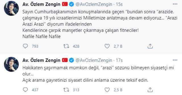 Erdoğan'ın konuşmasından yaptığı paylaşım ortalığı karıştırdı! Özlem Zengin, fena patladı Erdoğan'ın konuşmasından yaptığı paylaşım ortalığı karıştırdı! Özlem Zengin, fena patladı