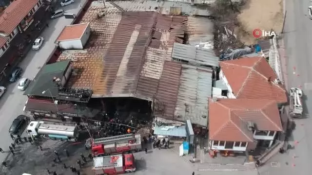 Kasaplar Çarşısı yangın sonrası küle döndü Kasaplar Çarşısı yangın sonrası küle döndü