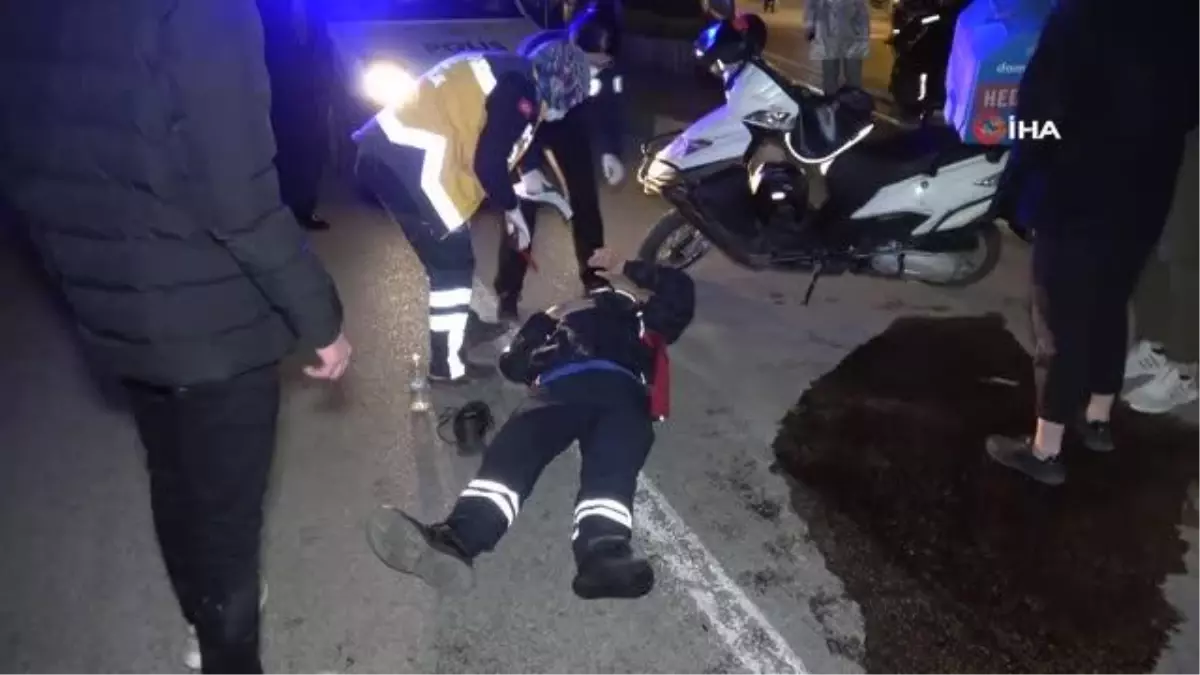 Kısıtlama saatinde motokuryeler çarpıştı: 1 yaralı