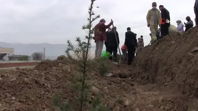 Korona virüsle mücadelenin kahramanları için fidan diktiler Korona virüsle mücadelenin kahramanları için fidan diktiler