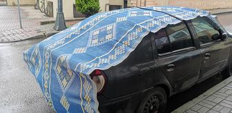 Meteorolojinin uyarısının ardından halı, battaniye ve kartonlu 'dolu' önlemi