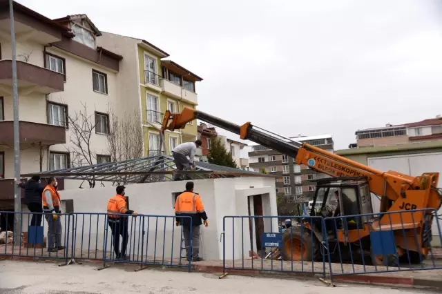 Pazar alanına tuvalet ve çeşmelerin olduğu yapı inşa edildi Pazar alanına tuvalet ve çeşmelerin olduğu yapı inşa edildi