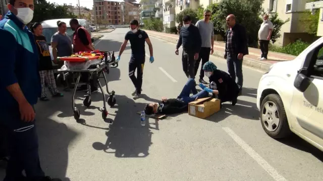 Ticari araca çarpan bisiklet sürücüsü yaralandı Ticari araca çarpan bisiklet sürücüsü yaralandı