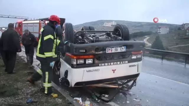Yağışlı hava kazayı da beraberinde getirdi Yağışlı hava kazayı da beraberinde getirdi