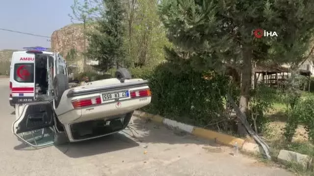 Yaşlı adamın kullandığı otomobil takla attı Yaşlı adamın kullandığı otomobil takla attı