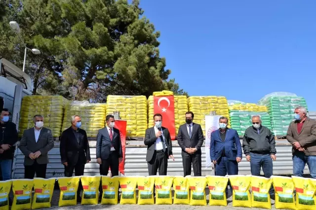 Bozüyük'te çiftçilere yonca tohumu dağıtıldı Bozüyük'te çiftçilere yonca tohumu dağıtıldı